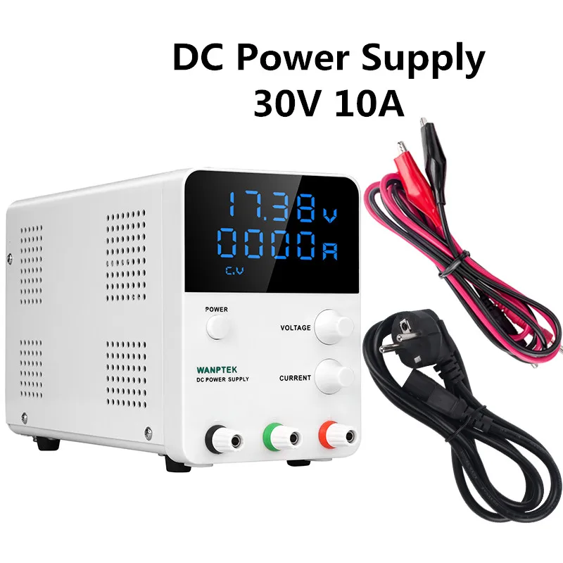 

Adjustable dc power supply 30v 10a voltage and current regulator switched source bench source digital