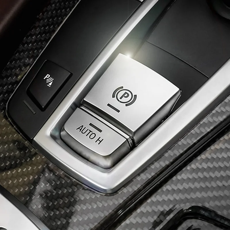 

SBTMY Car Styling PARKING BRAKE SWITCH P Button COVER ABS Chrome For BMW F10 F07 F01 X3 F25 X4 F26 F11 F06 X5 F15 X6 F16