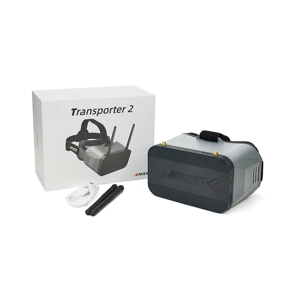 รูปสินค้า แว่นตา FPV โดรน 5.8G 4.3 นิ้ว เสาอากาศ 2 เสา สำหรับแข่งขัน