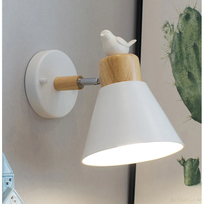 

Modern nordic minimalist deco bird wall lamp creative LED light for living room bedroom bedside lamp study room aisle Cafe e27