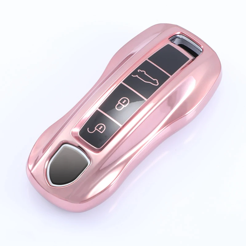 Soft TPU Car Key Case FullCover For Porsche Carman Macann Panamera Bobst  Cayenne981 991 911 970 996 92A 2017 car accessories