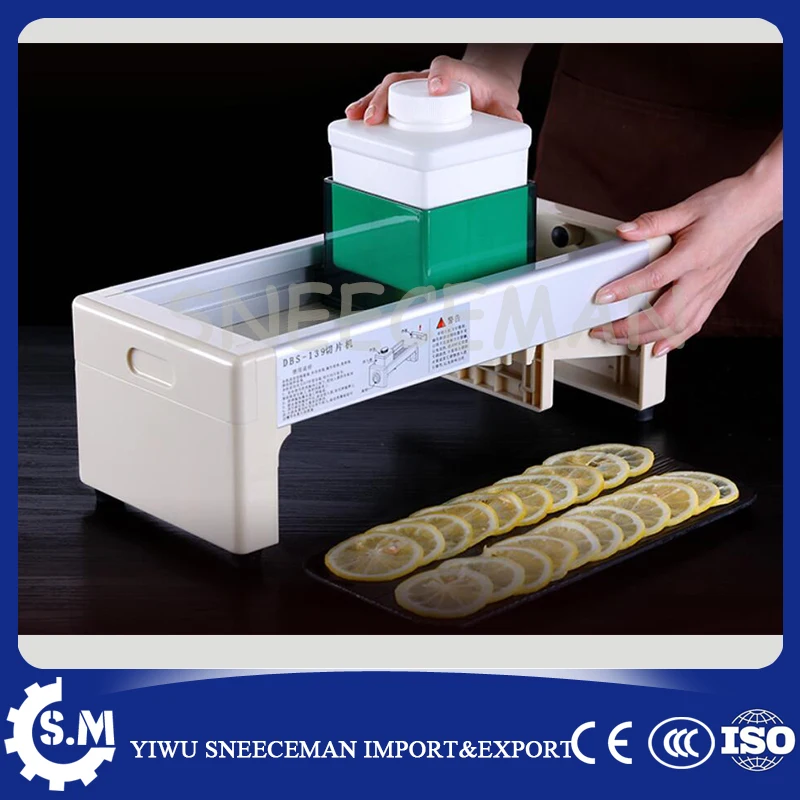 

Ручная ломтерезка для фруктов толщиной 1-10 мм, может регулировать ломтерезку фруктов для лимонов, для домашних картофельных чипсов