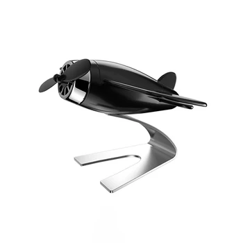 

Aromatherapy Airplane Decoration Non-Slip Mat Car Styling Alloy Solar Energy Rotate Aircraft Dashboard Solid Car Decoration