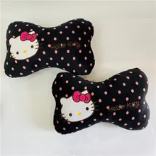 Oreiller de voiture en peluche Hello Kt, Kawaii, Sanrio, 2 pièces, jouet, joli, Animal en peluche, cadeau pour ami