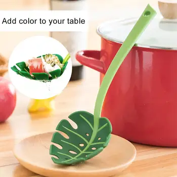 

1pc Multi-functional Creative Colander Leaf-shaped Strainers Noodles Forks Cooking Shovels Pasta Filter Spoon Kitchen Tool