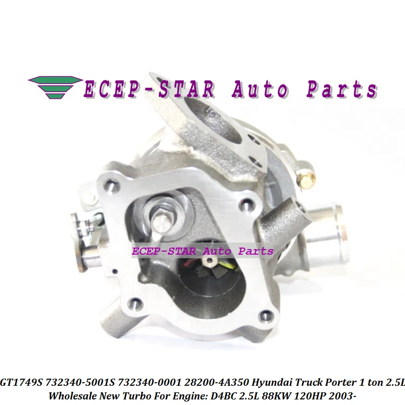 Turbo GT1749S 732340-5001S 732340-0001 732340 28200-4A350  Turbocharger For Hyundai Truck Porter 1 ton 88KW 120HP 2003- D4BC 2 (4)