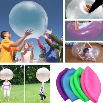 

2020Baby Inflatable Balls Soft Air Water Filled Transparent Balloons Blow Up For Children Summer Outdoor Games bath Balloon Toys
