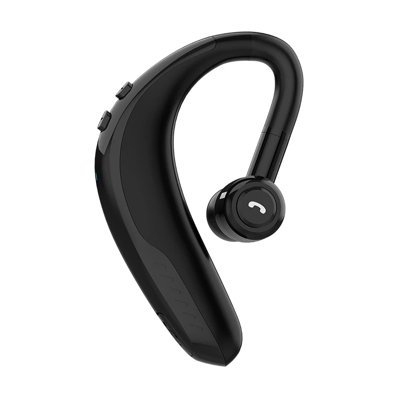 black D1 Bluetooth одиночные наушники с 5,0 наушники настоящие стерео ушные крючки Беспроводные наушники с микрофоном Водонепроницаемая гарнитура - Цвет: black