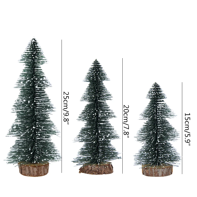 15/20/25cm Christmas Tree Pine Tree DIY Christmas Decorations For Home Table Navidad Xmas Ornaments New Year 2022 Kids Gift