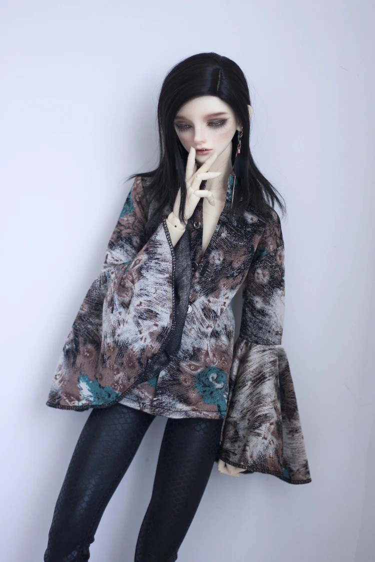 BJD Одежда для кукол, подходит для 1/3 1/4 MSD SSDF, размер, рукав Павлин, корейский хлопок, воротник-стойка, рубашка, аксессуары для кукол