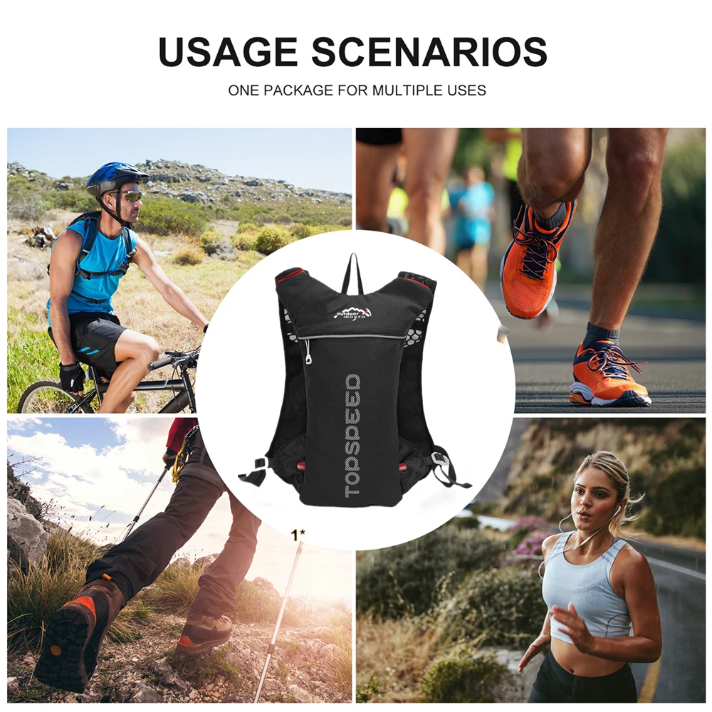 UTOBEST Mochila Running Hidratacion 5L Chaleco Hidratacion Trail Running  Hombre Mujer para Correr Bicicleta Ciclismo MaratÓn Senderismo : :  Deportes y aire libre
