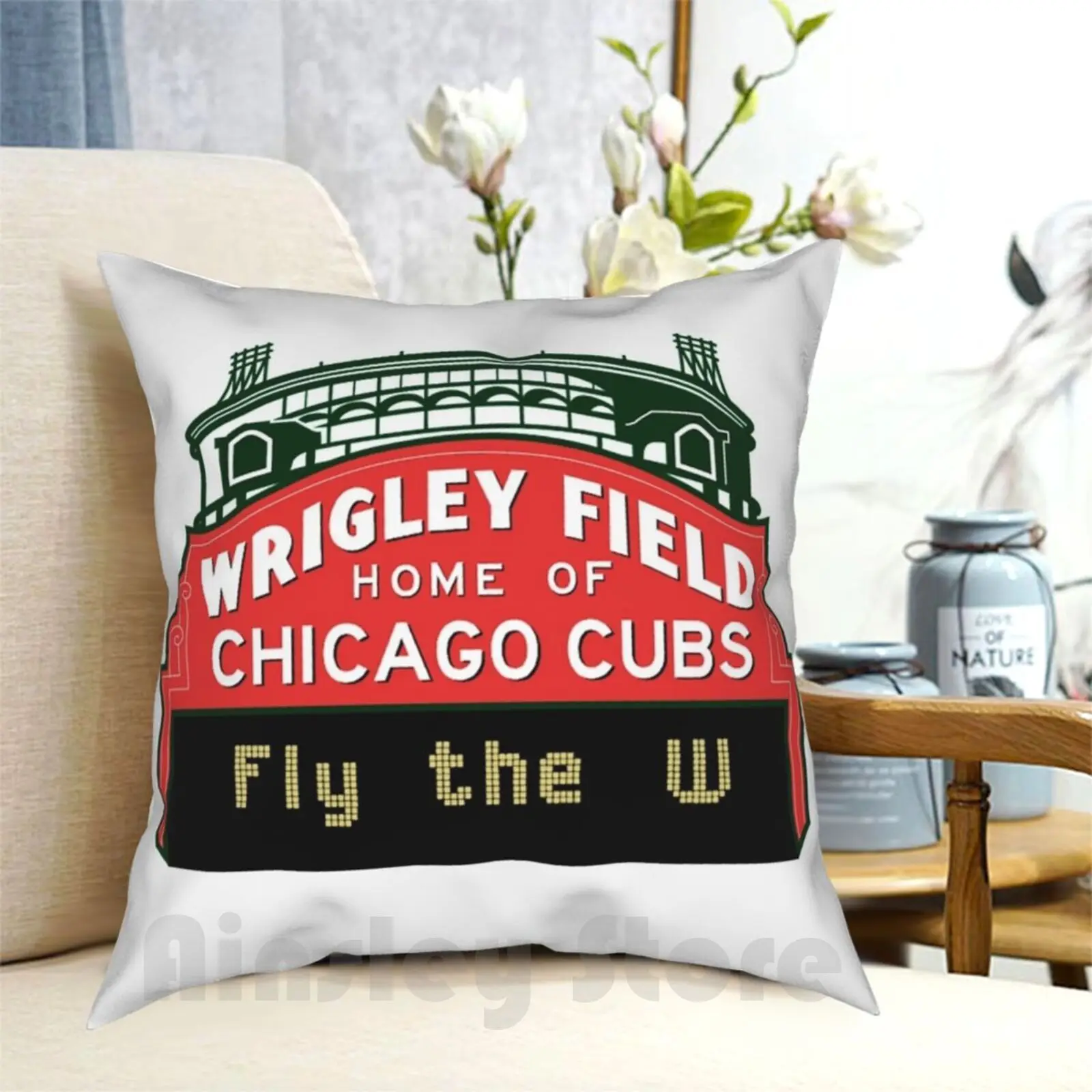 Летать в W-Wrigley поле знак Подушка Чехол с принтом домашняя мягкая подушка DIY крышка