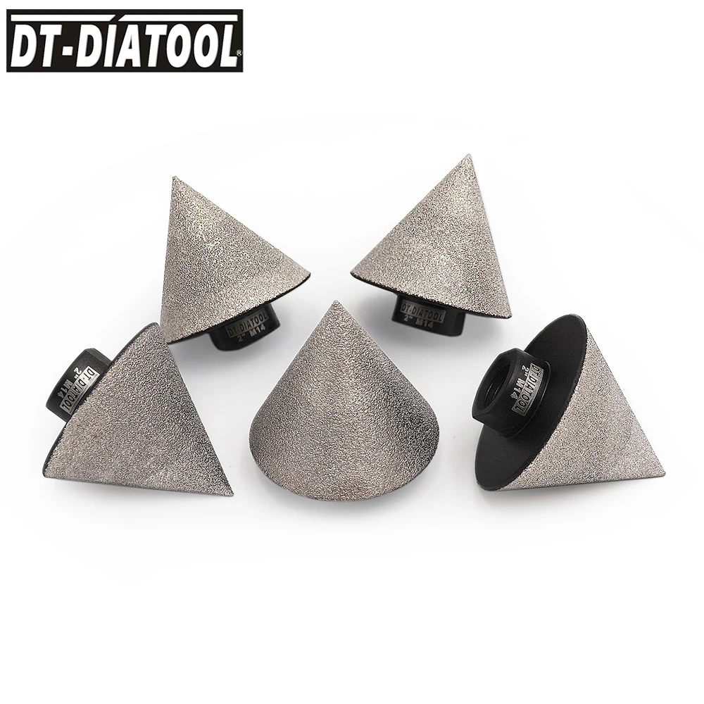 DT-DIATOOL 5pcs/set Finger Bits Vacuum Brazed Core Drilling  for Finishing Hole Tool Ceramic Dia  5/8-11 M14 connection Beveling