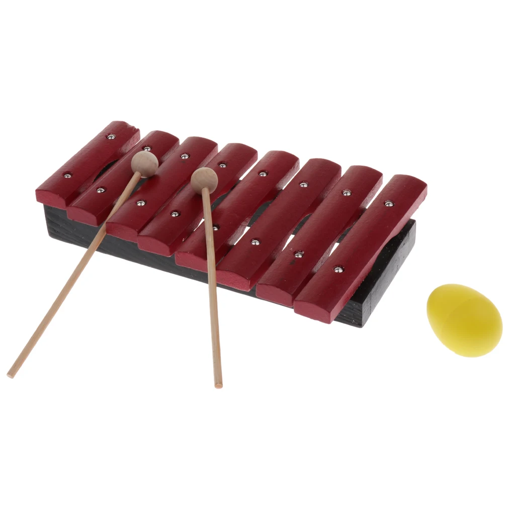 

1 Set 8 Key Wood Xylophone with Mallets for Early Educational Music Toy 10.20 x 6.46inch