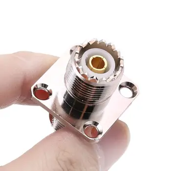 

UHF SO239 Female To Female With Panel Mount RF Connector Coaxial Converter Adapter Straight