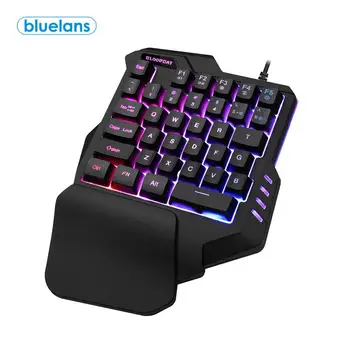 

Mechanical Feel Gaming Keyboard and Mouse Wired Ergonomic Single Hand USB LED Backlit Mouse keyboard For PC Tablet Phone
