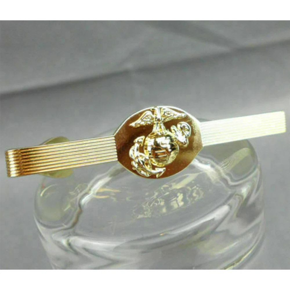 

Американская морская пехота USMC металлический зажим для галстука рубашка отворот униформа значок золотой