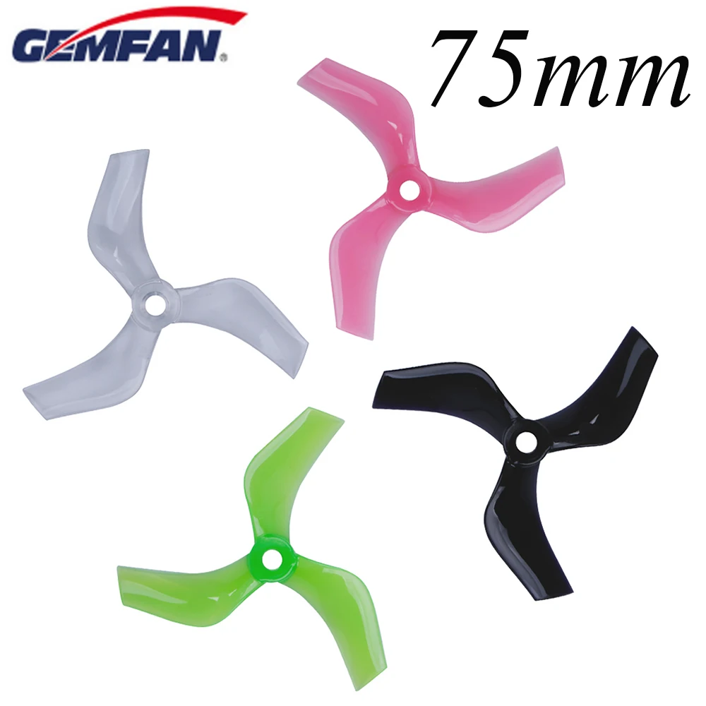 Gemfan 75 мм пропеллер с 3 лопастями для ПК CW CCW 5 двигателя 1408 1808 Cinewhoop RC FPV Racing