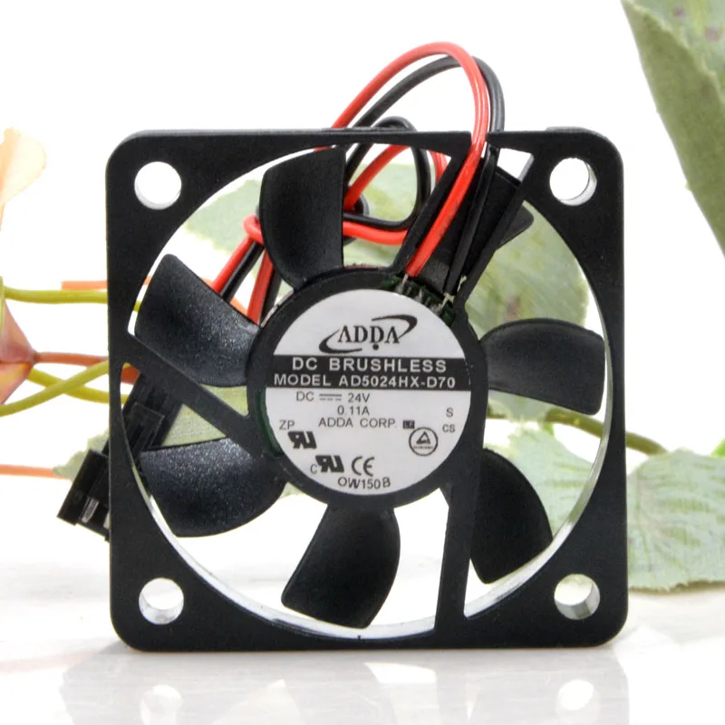 2шт AD5024HX D70 для Adda 5015 DC 24V 0.11A 5 см 2 проводной преобразователь бесшумный вентилятор