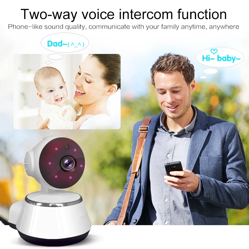 

720P HD Wireless IP Camera Home Security Smart WiFi Audio CCTV Camera
