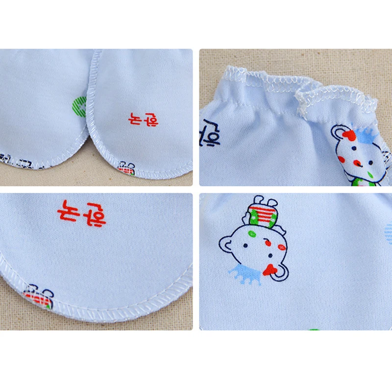 

3PCS Newborn Anti Scratching Gloves Baby Grab-proof Gloves Fashion Baby Protection Face Cotton Scratch Mittens