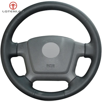 

LQTENLEO Black Artificial Leather DIY Car Steering Wheel Cover For Kia Cerato 2004-2012 Spectra Spectra5 2004-2009 Old Kia Ceed