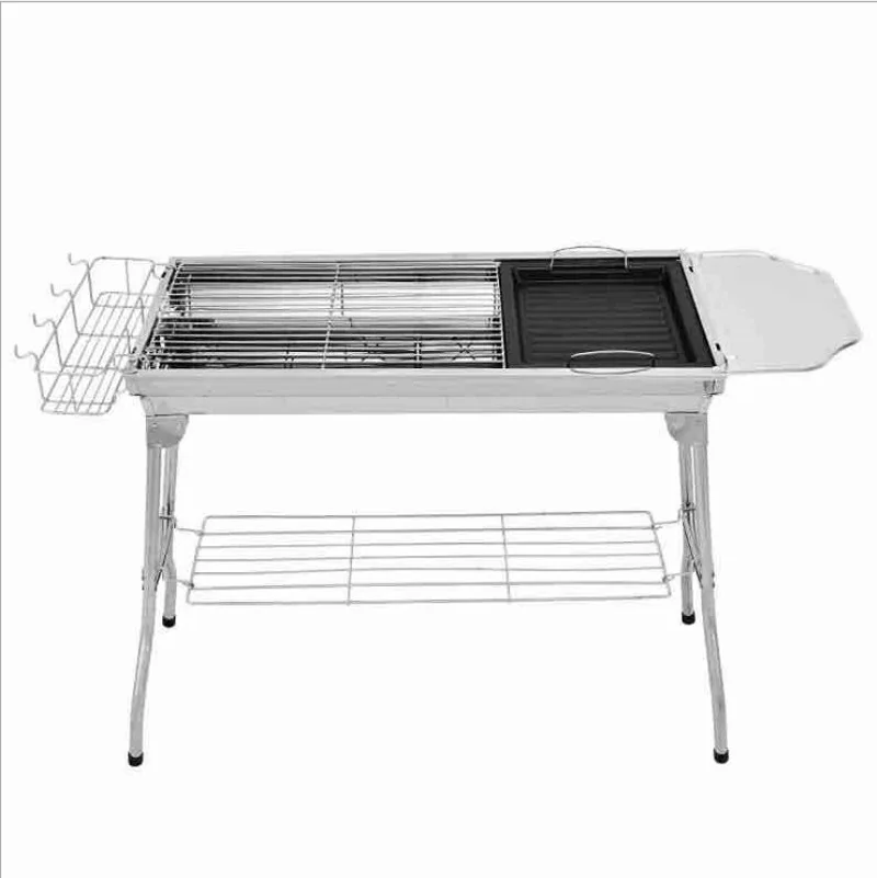 

Portable Grill Stainless Steel Barbecue Grill BBQ Grill Outdoor Thick Charcoal Oven Gift a Generation of Fat-