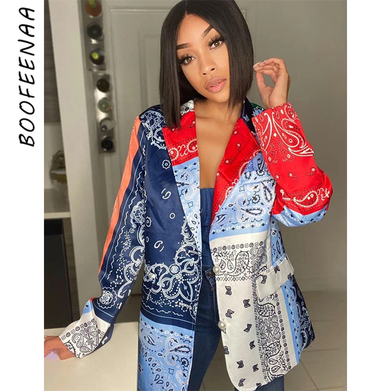 Boofeenaa Bandana Colorblock Print 