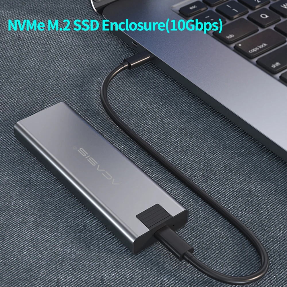 Acasis ssd m2 nvme корпус для NVME PCIE NGFF SATA M/B Ключ SSD диск SSD жесткий диск Чехлы M.2 для usb type C 3,1 с кабелем