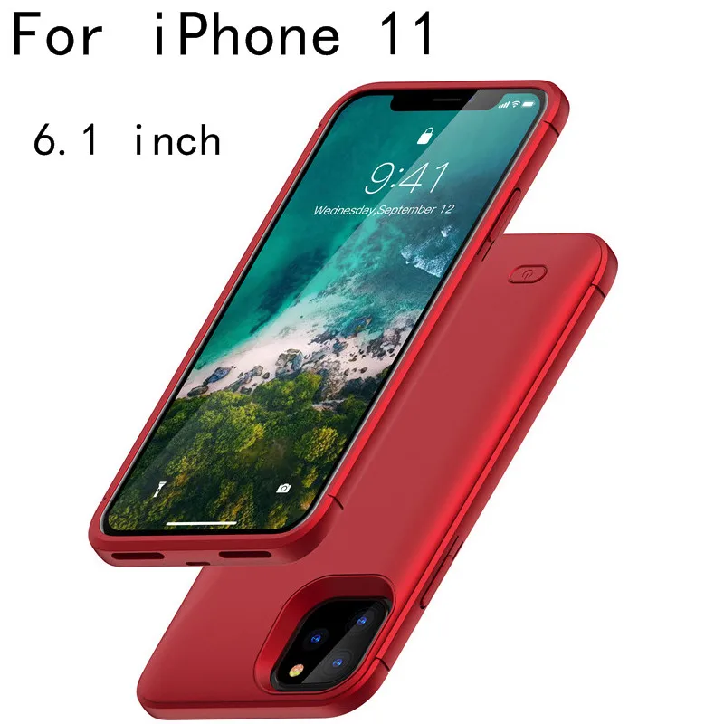 4000mAh Red Чехол для аккумулятора для iPhone 11 Pro Аккумулятор Max чехол power Bank Charing чехлы для iPhone 11 Внешний чехол для зарядного устройства - Цвет: 4000mAh Red