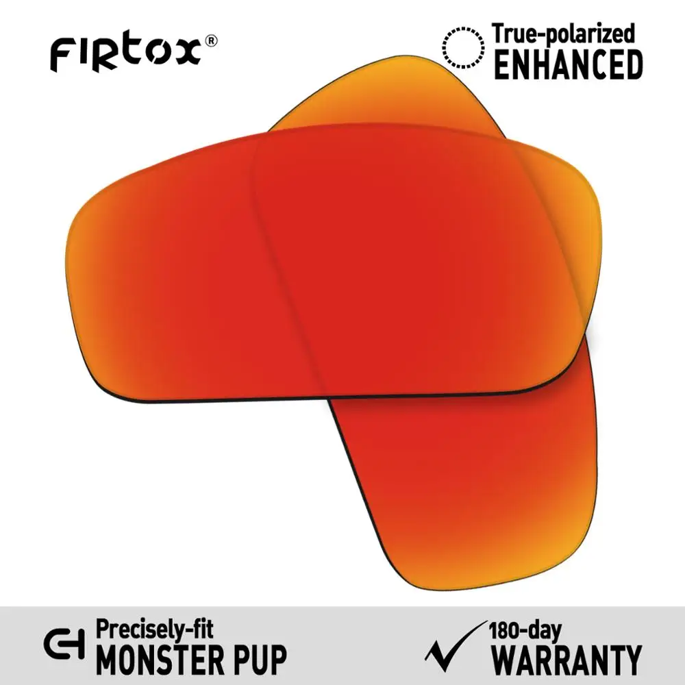 Red-Polarized Firtox настоящие поляризованные Сменные рассеиватели UV400 для солнцезащитных очков-солнцезащитные очки douckley Monster Pup(Только Совместимые линзы)-несколько цветов - Цвет линз: Red-Polarized