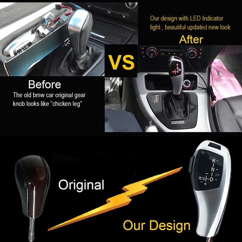 FÜHRTE Schaltknauf Shifter Hebel Für BMW 1 3 5 6 Serie E90 E60 E46 2D 4D  E39 E53 e92 E87 E93 E83 X3 E89 Automatische Zubehör - AliExpress