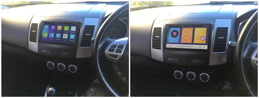 Discount Android 9.1 car dvd gps multimedia player For Mitsubishi Outlander xl 2 car gps navi video audio player 4007 radio type recorder 1