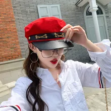 Шерстяные темно-синие шляпы с плоской крышей; женские Восьмиугольные береты в английском стиле; четыре сезона