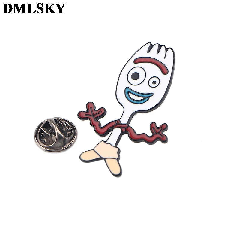 DMLSKY, Мультяшные Металлические Булавки, эмалированные Броши для женщин и мужчин, значок для рюкзака, джинсовая брошь, воротник, ювелирное изделие M3921