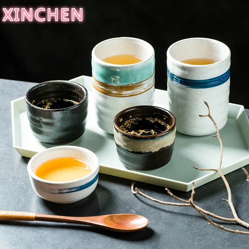 

XINCHEN 60/120/300ml Traditional Chinese Retro Style Personality Brief Ceramic Teacup China Porcelain Coffee Tea Cups
