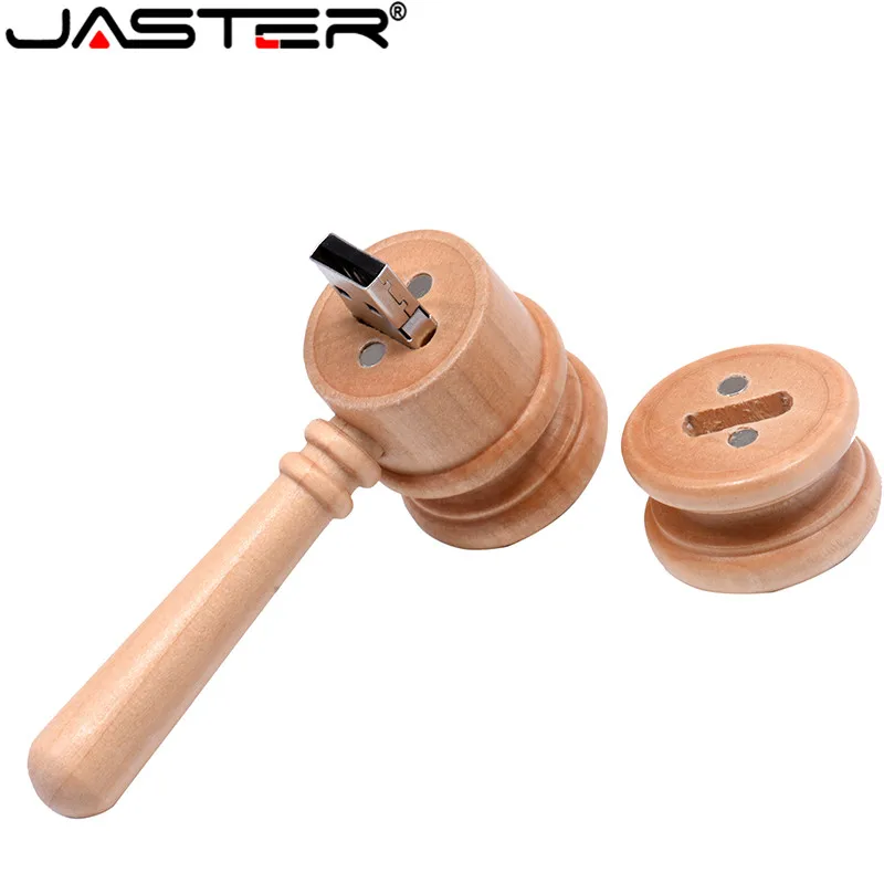 JASTER maple Wood Judge hammer style pendrive 4gb 8gb 16gb 32gb usb2.0 usb флеш-накопитель в подарок