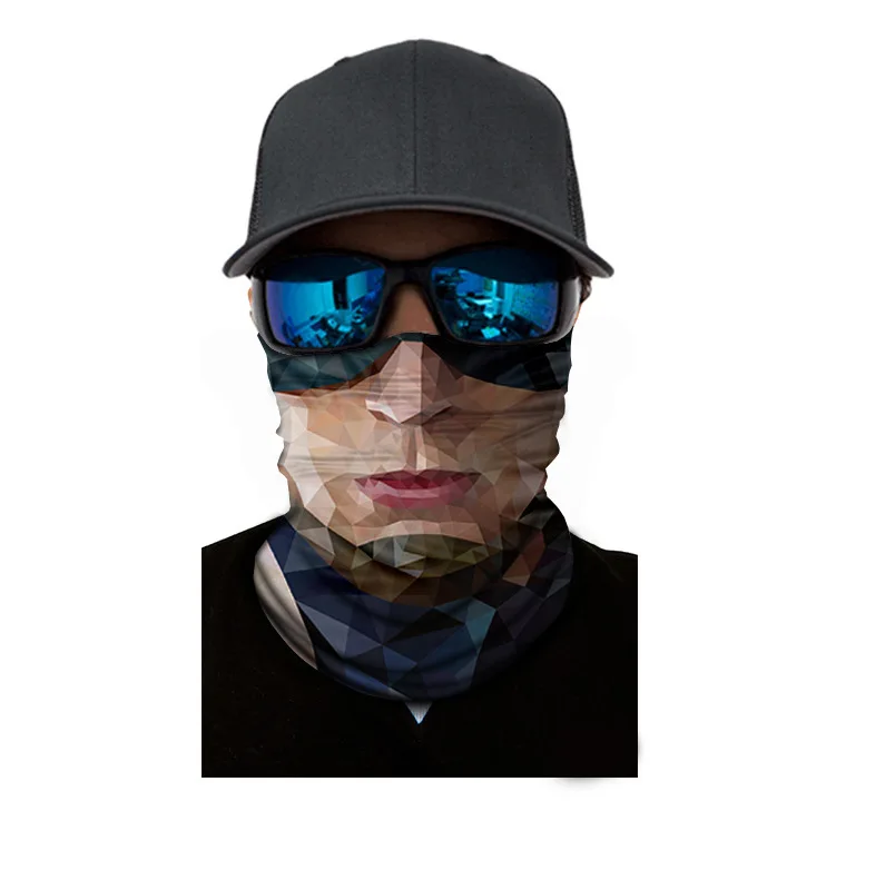 Cycling Masks Balaclava Skull Wicking Headgear Sports Bike Bicycle Riding Hat Head Scarf Cycling Full Face Mask Captain America