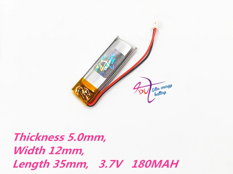 JST ZH 1 5 мм 2 pin 501235 3 7 В 180 мАч разъем литий полимерного аккумулятора для Mp3 bluetooth GPS PSP