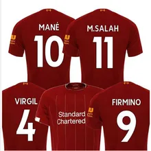 Футбольная майка для взрослых 19 20 M. SALAH FIRMINO MANE VIRGIL HENDERSON ROBERTSON MILNER KEITA