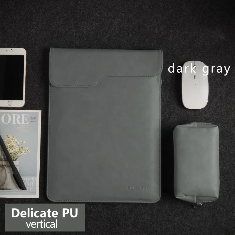 V Dark Gray PU Чехол для ноутбука microsoft Surface Pro 6, чехол для ноутбука Surface, сумка для ноутбука Surface Pro 34567 с мешком питания - Цвет: V Dark Gray PU