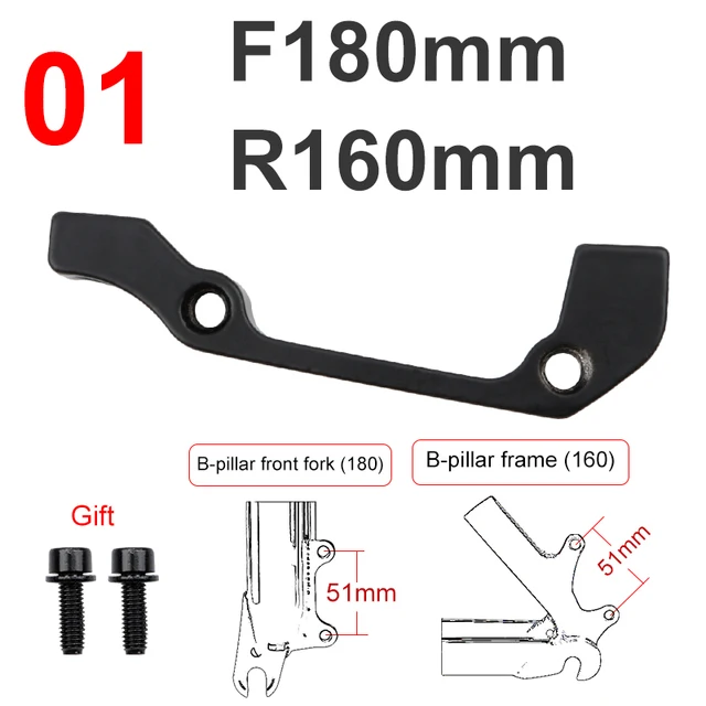 Adattatore Freni A Disco 180mm/203mm - PM A PM, In Lega Di Alluminio, Per Bici Anteriore/Posteriore - Foto 10