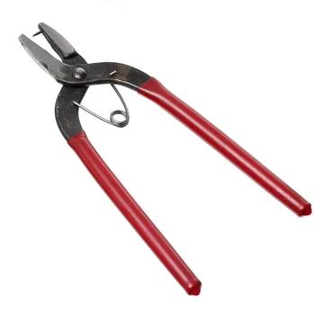 

DoreenBeads Stainless Steel Hole Punch Pliers Hand Tools Red Color DIY Making Jewelry Tools 16cm(6 2/8"),1 Piece