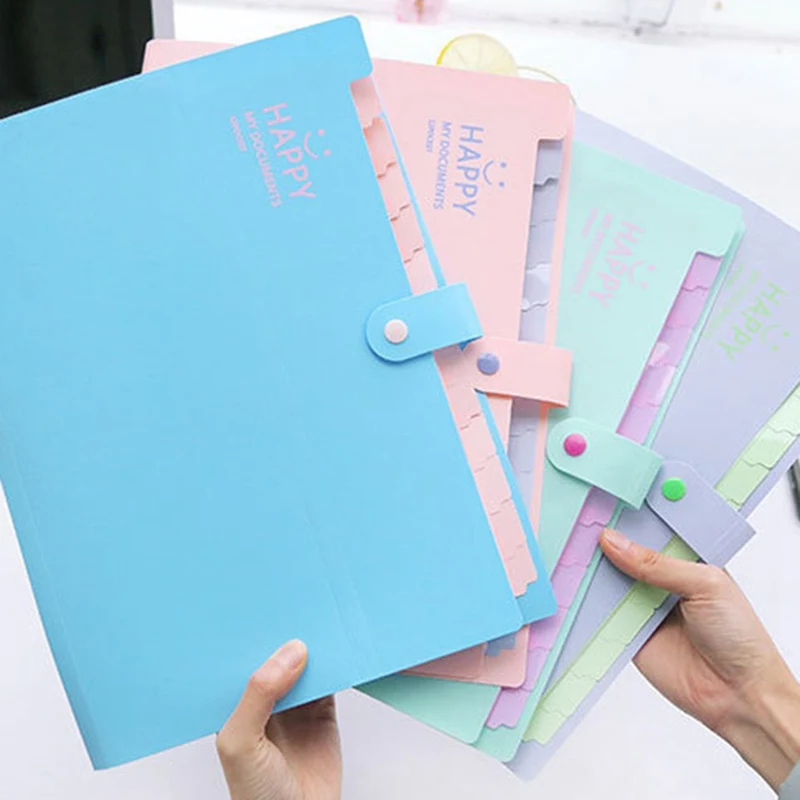 

A4 Paper File Folder Document Filing Stationery Bag School Office Supply Durable Briefcase 12 Pockets Folders Organizer