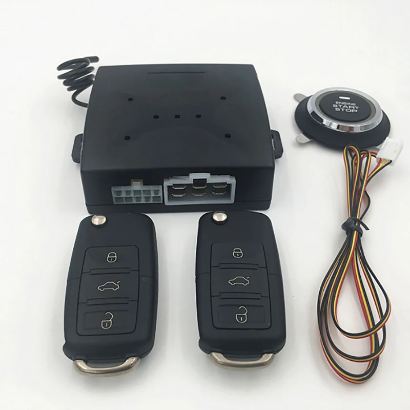 

Owo Way Car Alarm System with Engine Start LCD Remote Control Key Fob Case For B9 with silicone cover NQ-ST9007