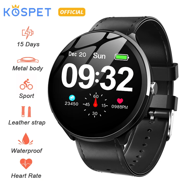 KOSPET V12 Smart watch Men IP67 waterproof Long Standby Fitness Tracker Heart Rate Monitor Blood Pressure Men Smartwatch Women