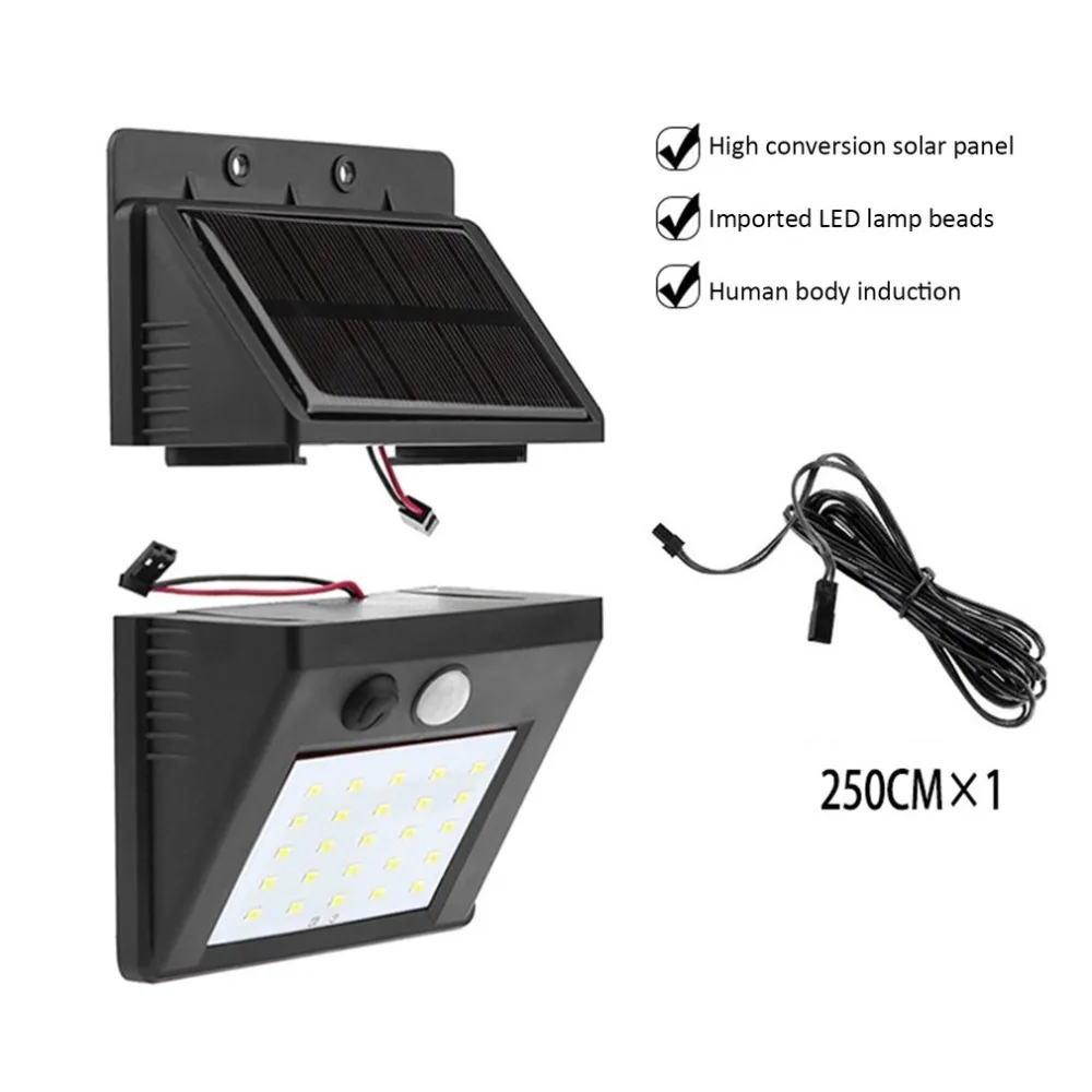 30 LED Solar Light Human Body Induction Wall Light Motion Sensor Street Lamp Induction Light