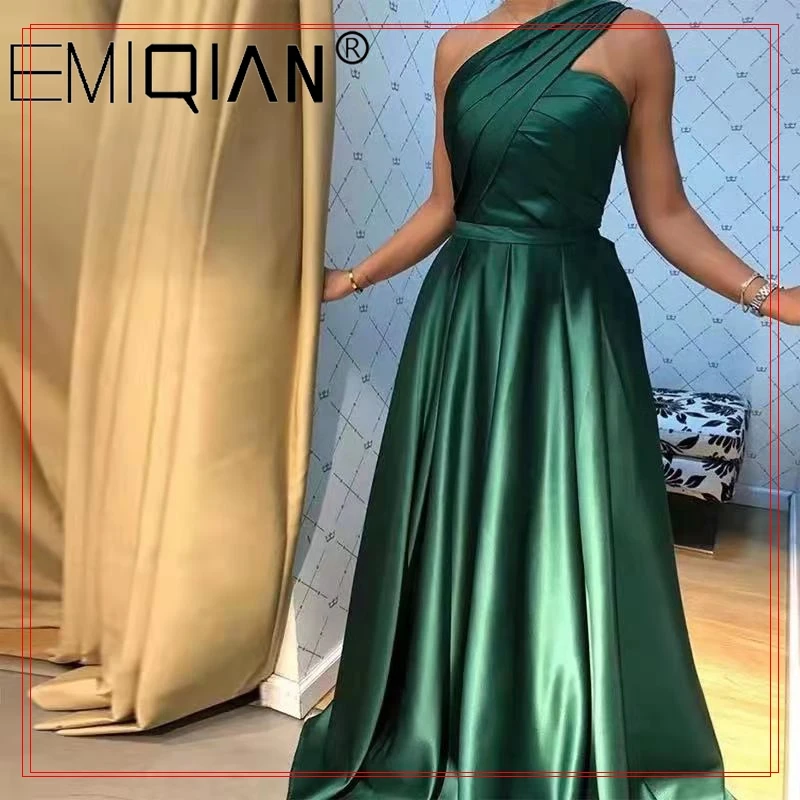 Evening Dress Bodice Vintage Formal Gown Vestido De Festa Prom Dress коктейльные платья Muslim Long One Shoulder ball gown