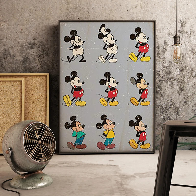 Mickey Mouse Canvo - LV Canvas Wall Art - Cartoon Canvas Painting