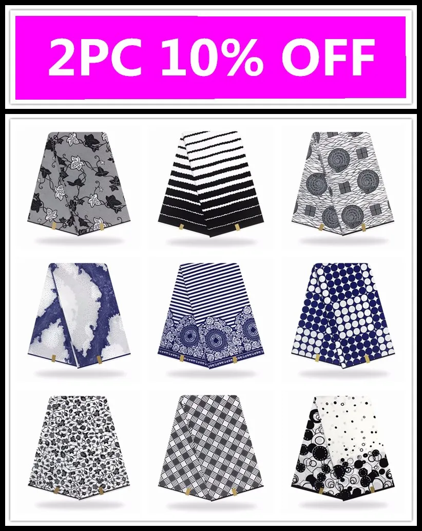 Lastest ESEWING Анкара Африканский Воск печатная ткань хлопок 6 ярдов для шитья восковое платье Гана Нигерия восковая ткань